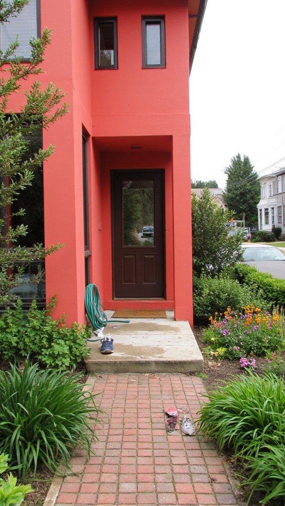 vibrant coral home transformation