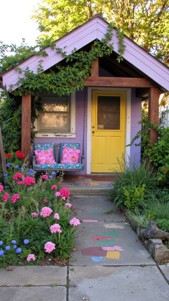 vibrant cottage exterior charm