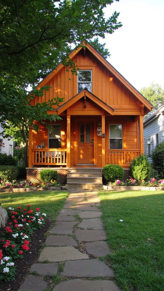 vibrant cottage exterior transformation