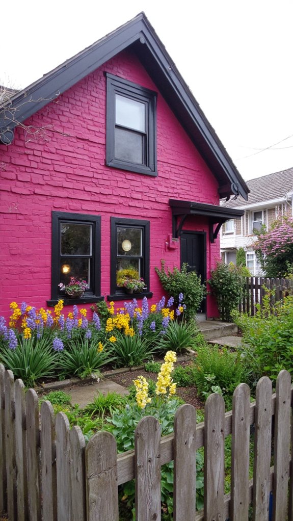 vibrant cottage with contrast