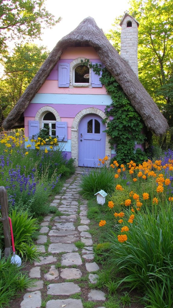 vibrant cottage with flowers