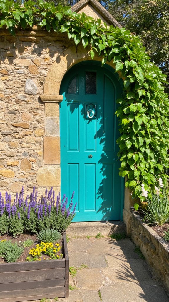 vibrant doorway reflects personality