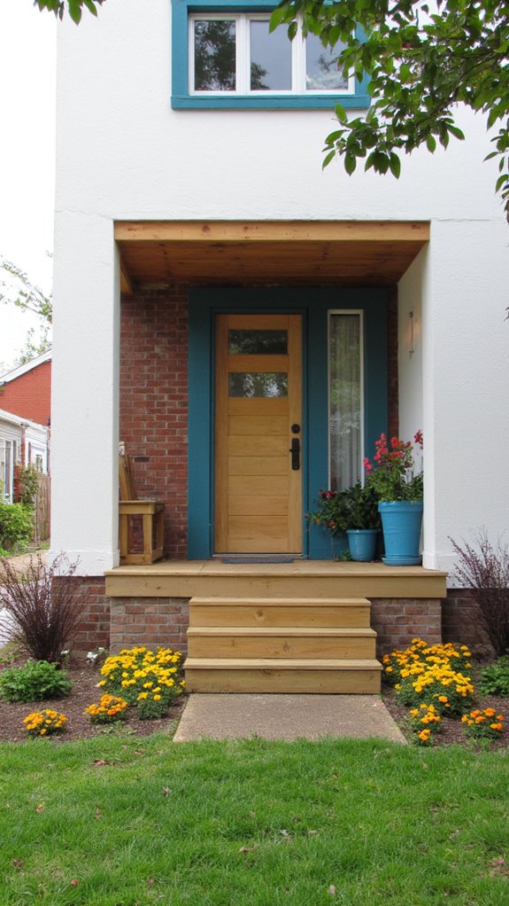 vibrant exterior color accents