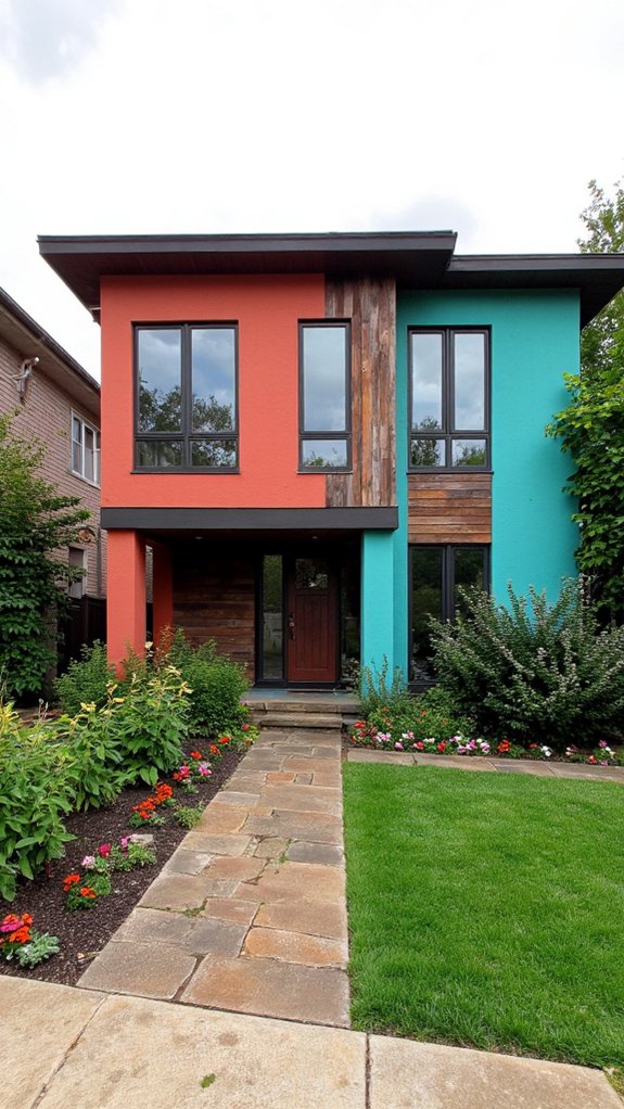 vibrant exterior color combinations