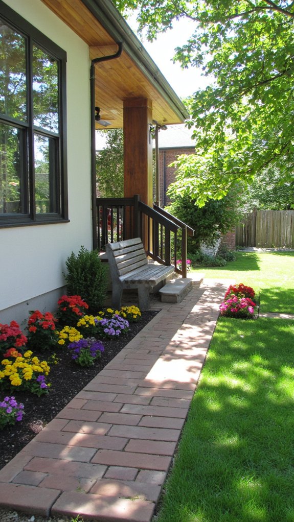 vibrant flower beds attract pollinators