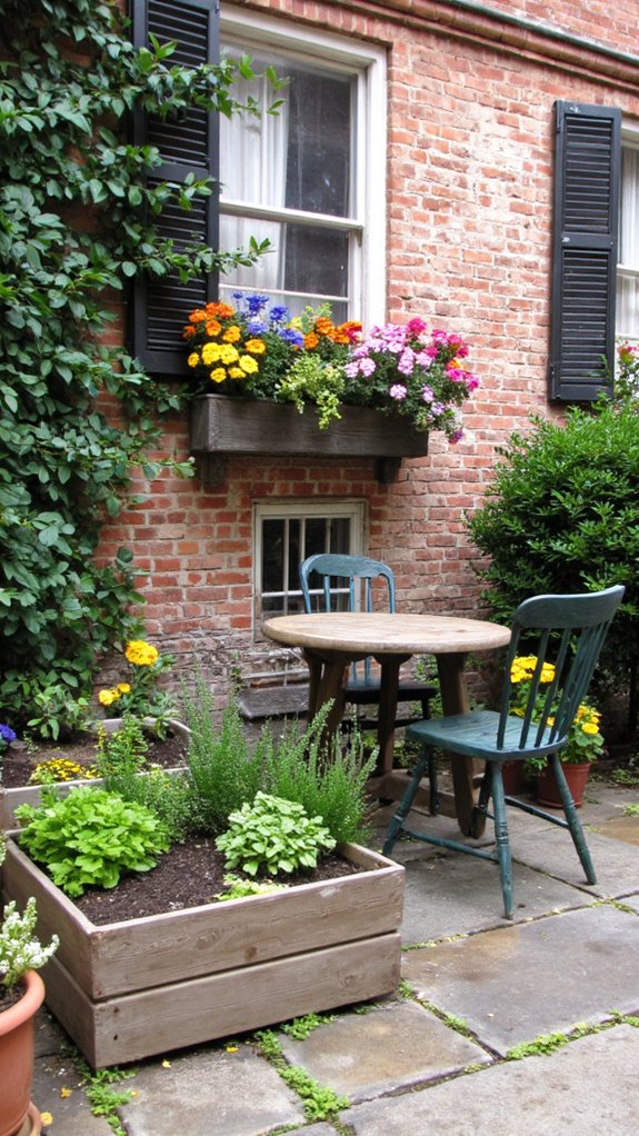 vibrant flower boxes enhance