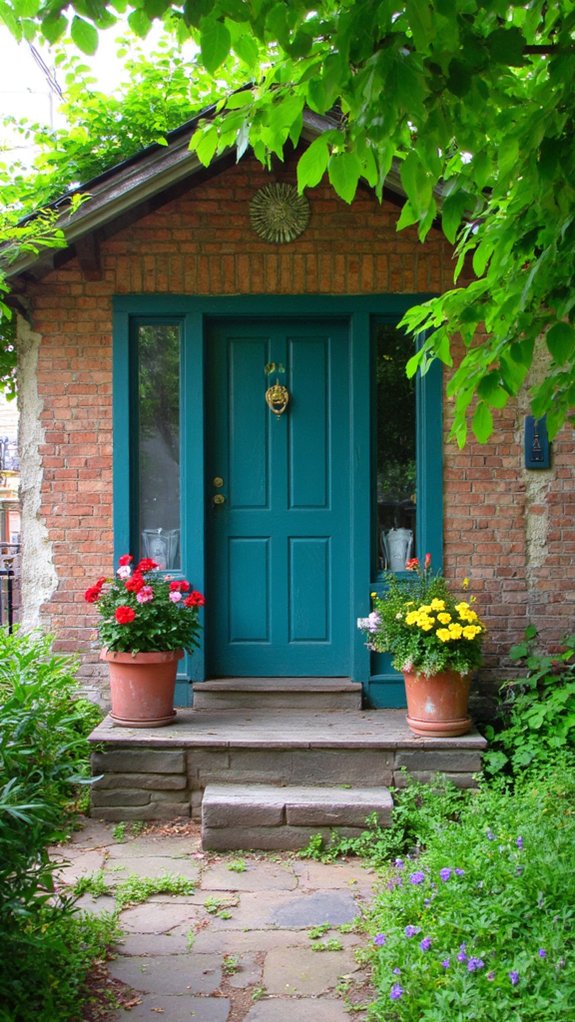 vibrant front door charm