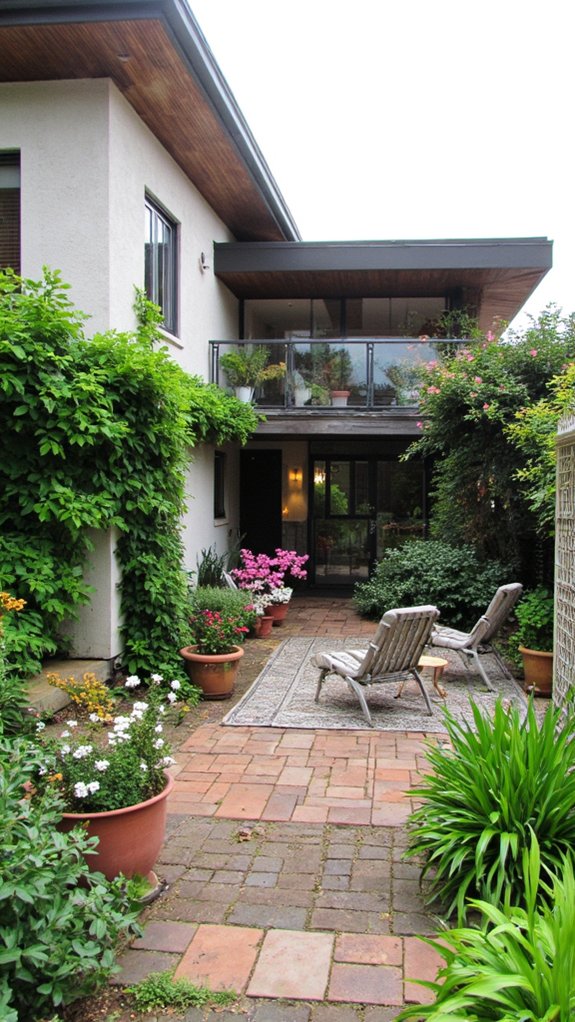 vibrant greenery patio oasis