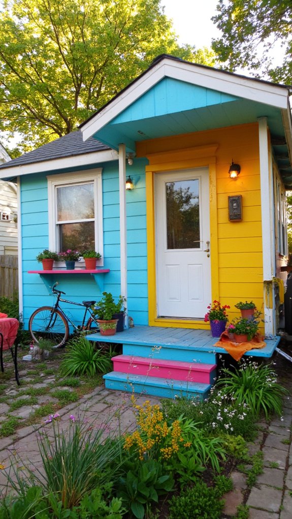 vibrant joyful tiny houses