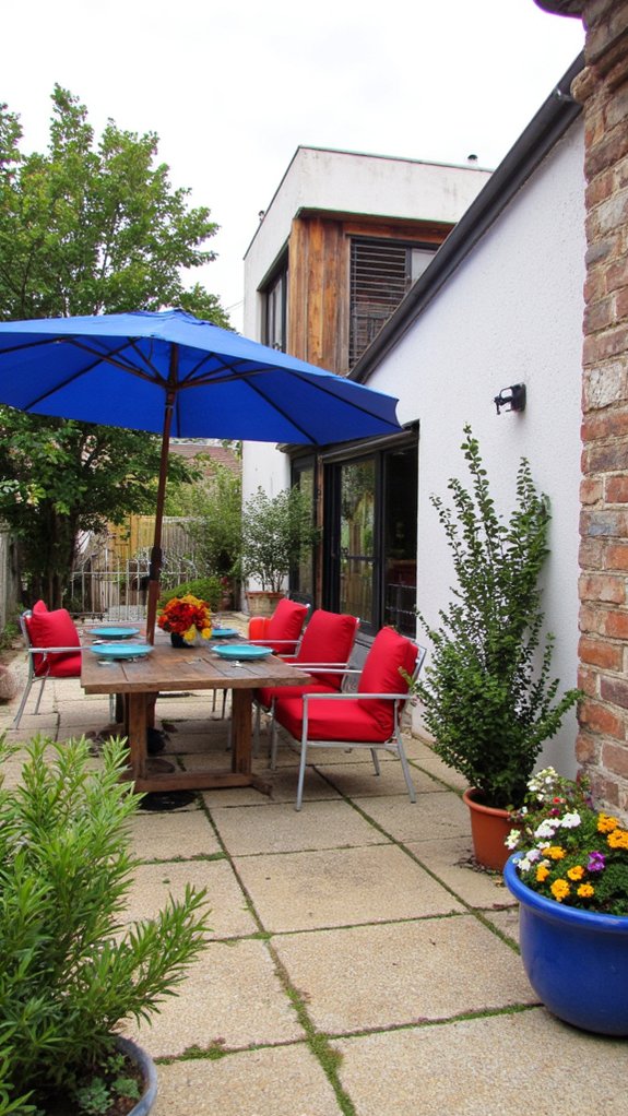 vibrant patio color accents
