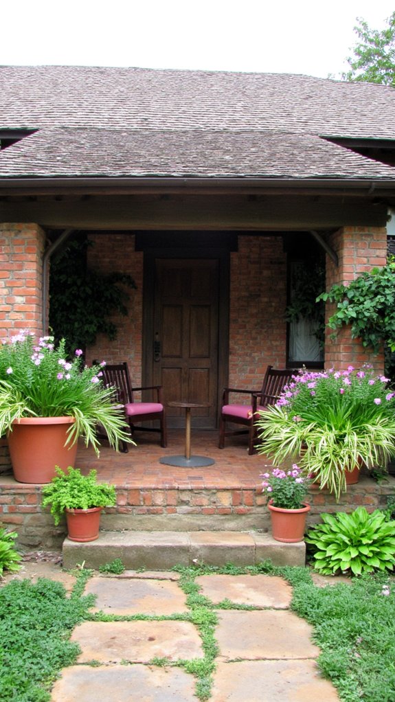 vibrant potted plants welcome