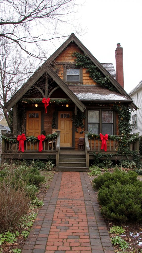 vibrant red holiday bows