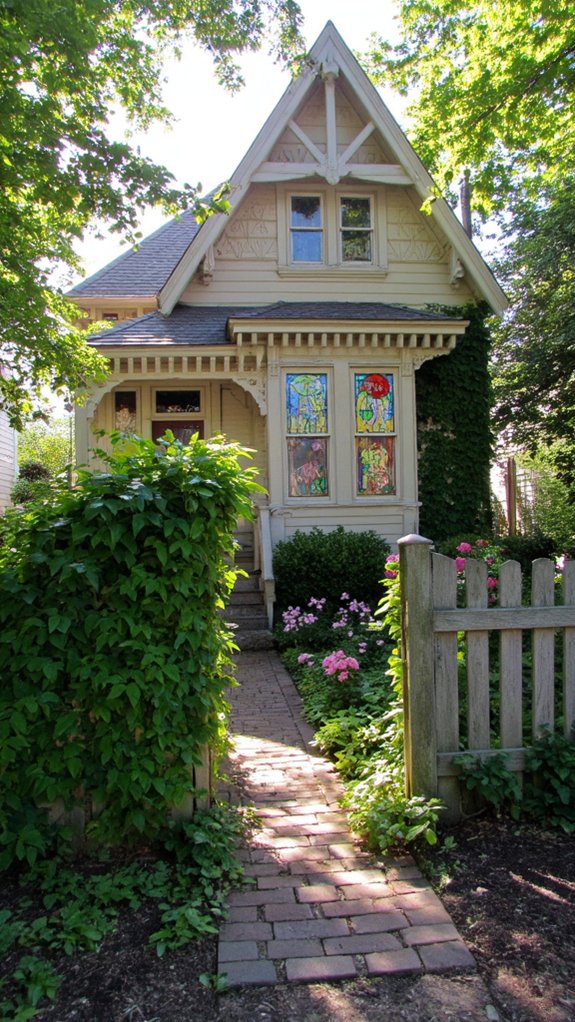 vibrant stained glass accents