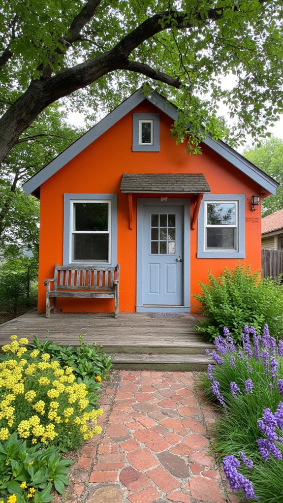 vibrant tangerine calm gray