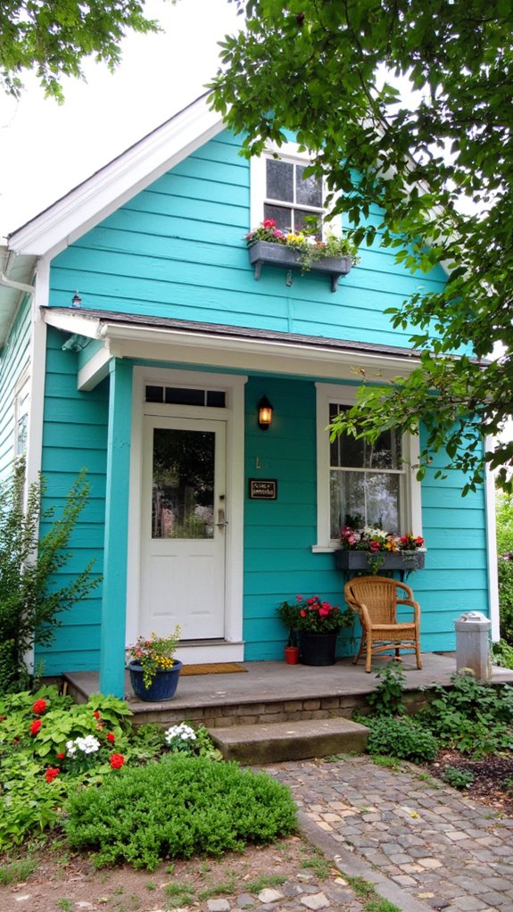 vibrant teal coastal charm