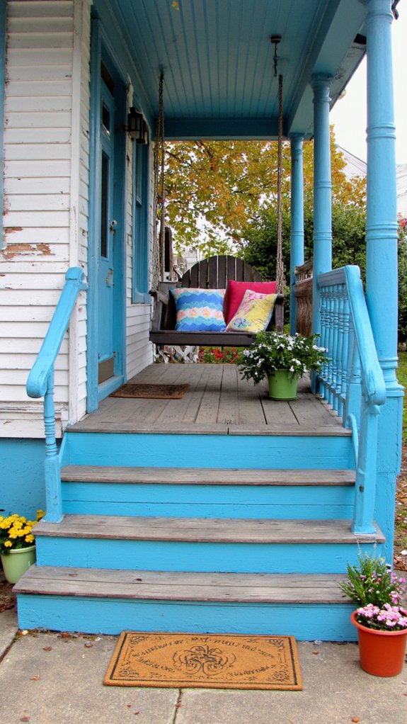 vibrant welcoming front porch