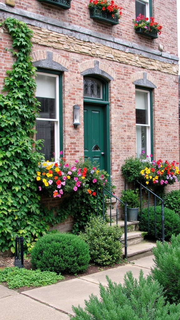 vibrant window box flowers