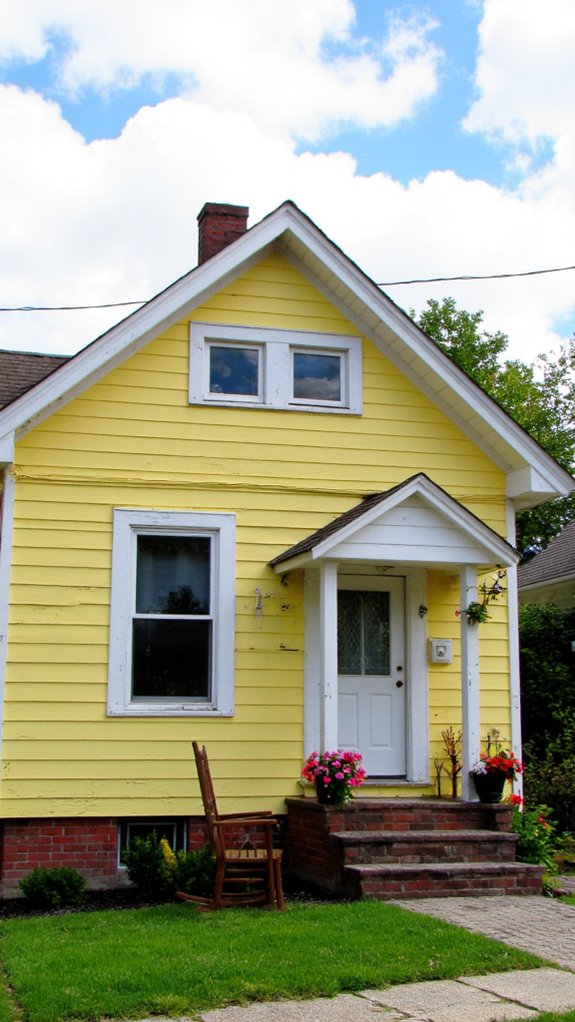 vibrant yellow colonial charm