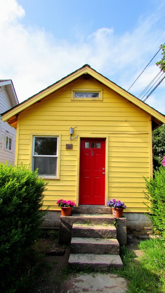 vibrant yellow cottage charm