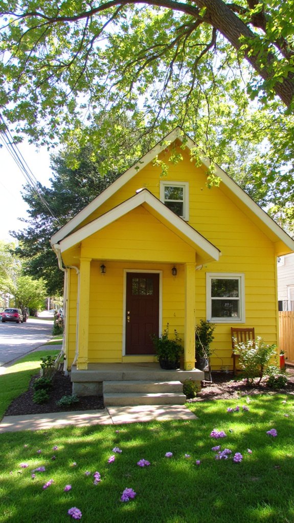 vibrant yellow exterior appeal