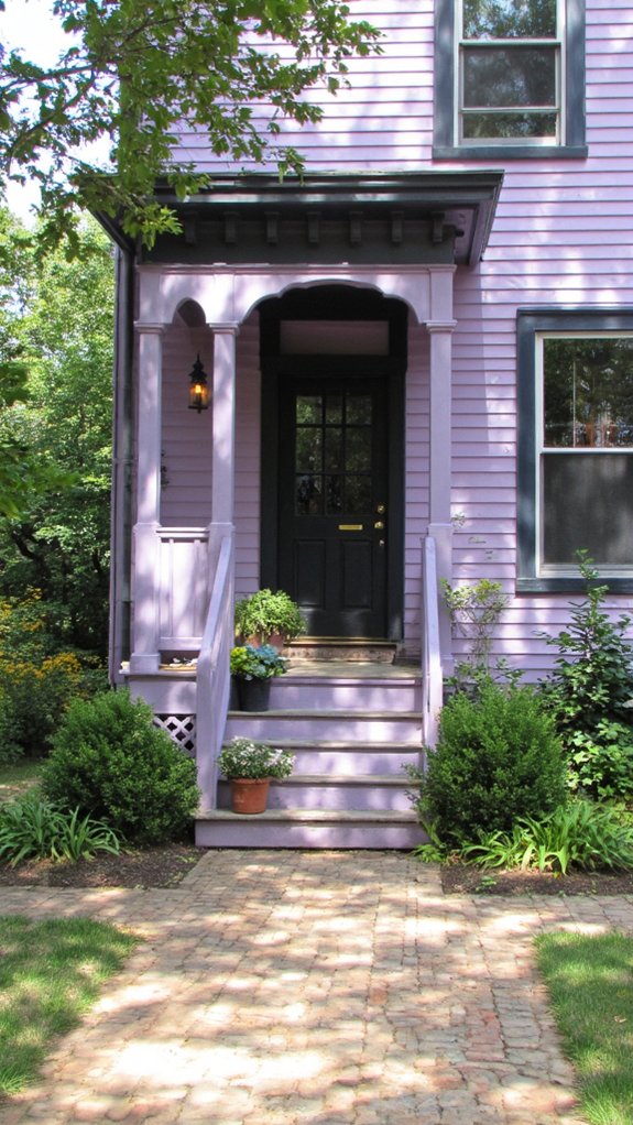 vintage lavender and gray