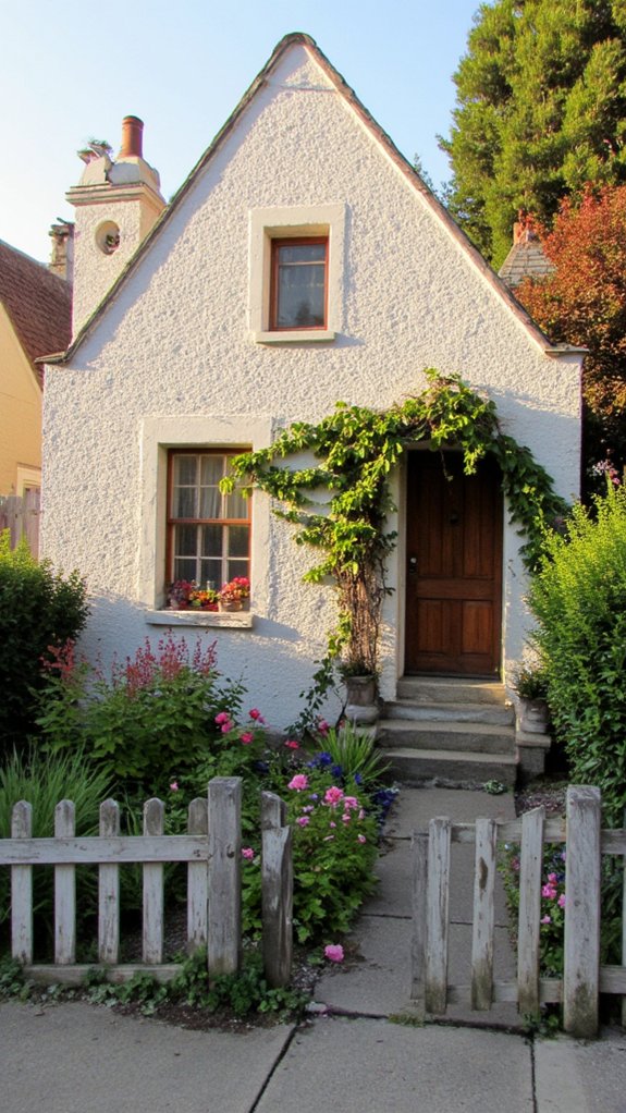 vintage stucco cottage charm
