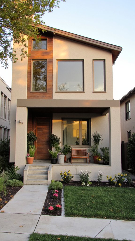 warm contemporary greige exterior