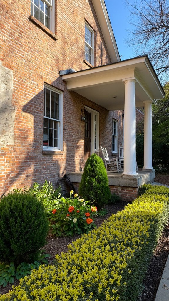 warm inviting colonial facade