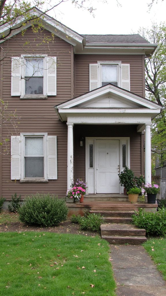 warm inviting exterior hue