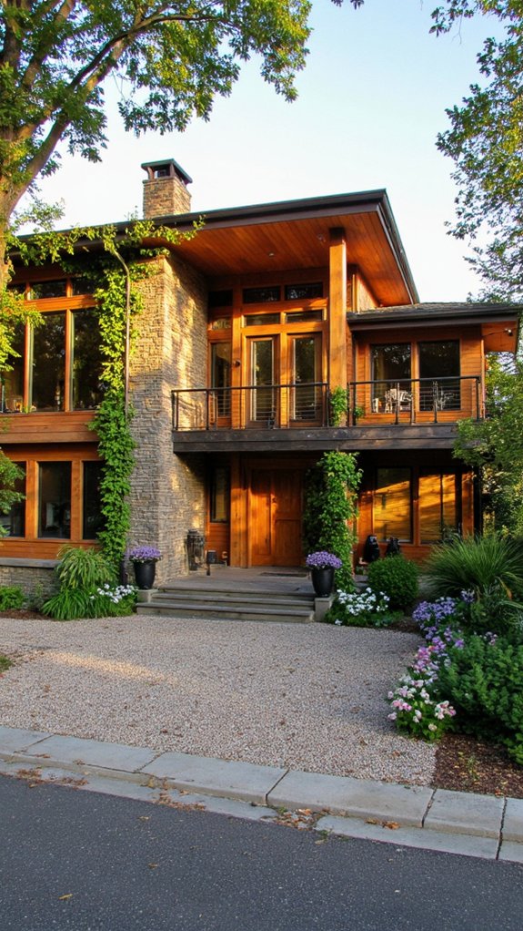 warm natural wood accents