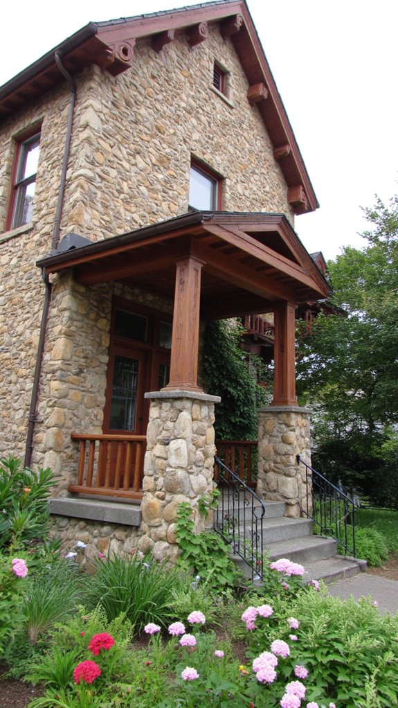 warm wood meets sturdy stone