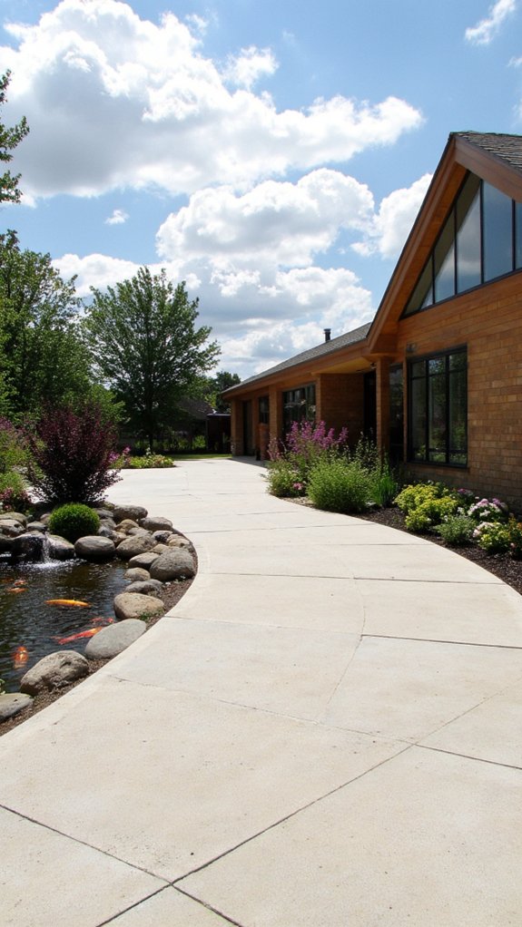 water features enhance driveways