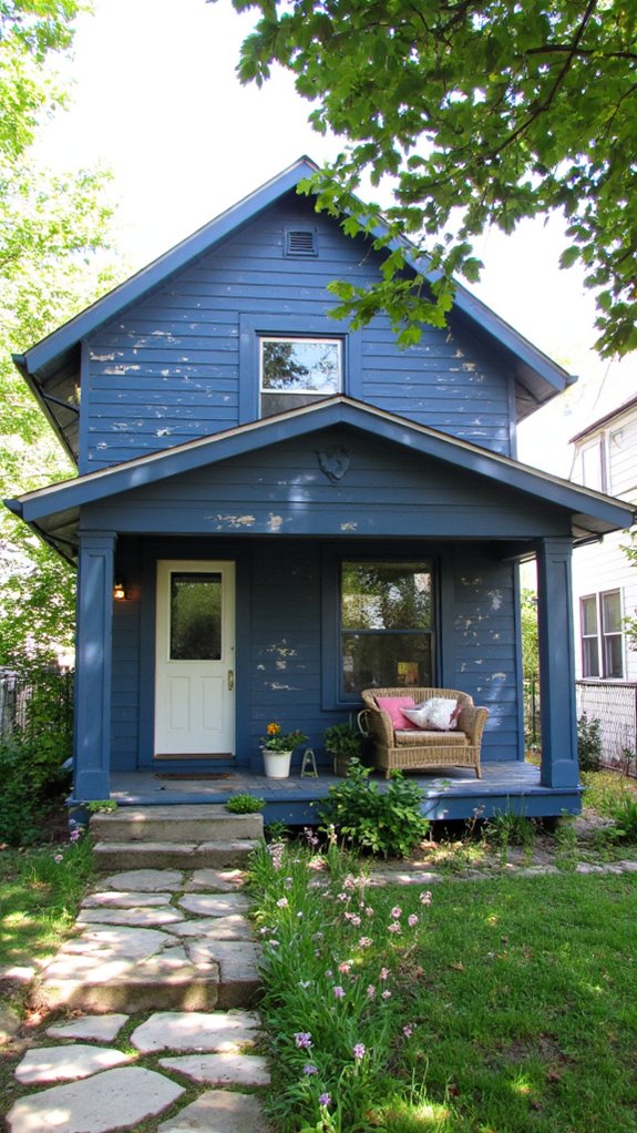 weathered blue rustic charm