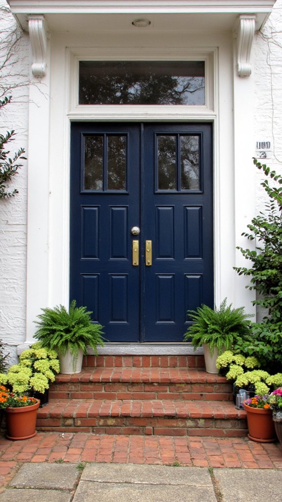 welcoming double door entryway