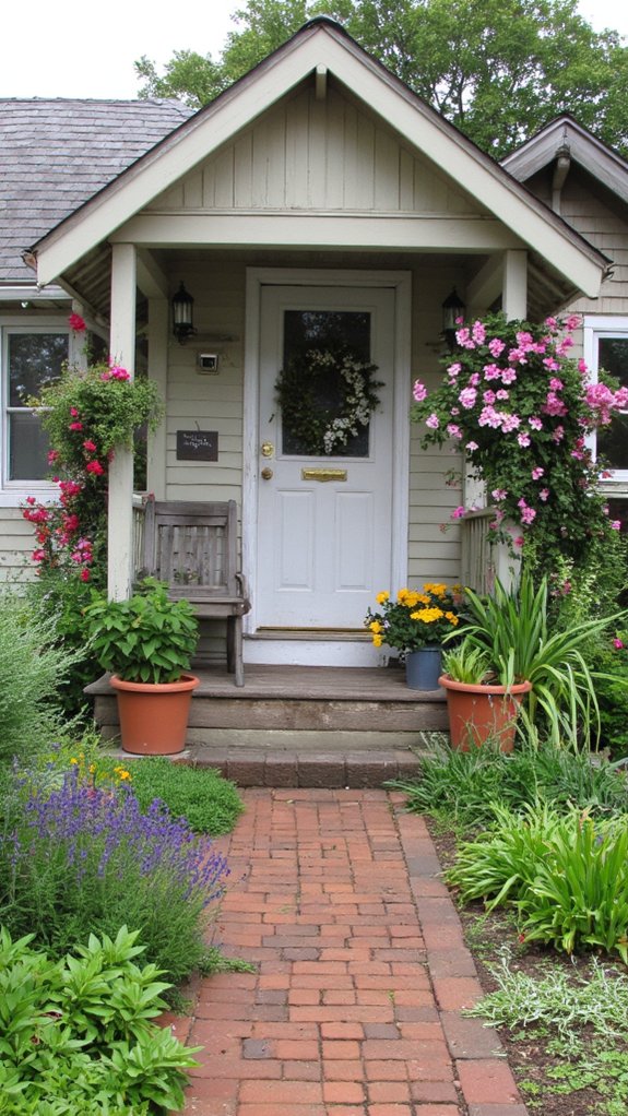 welcoming entryway with accents