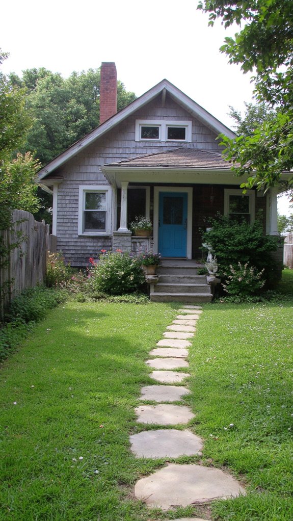 welcoming pathway with plants