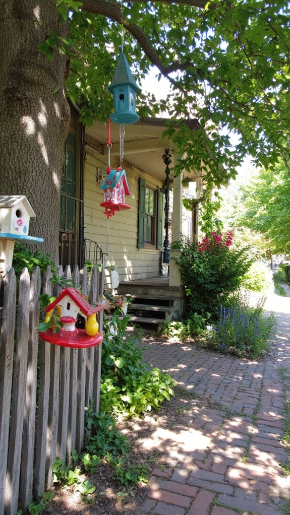 whimsical birdhouses attract birds