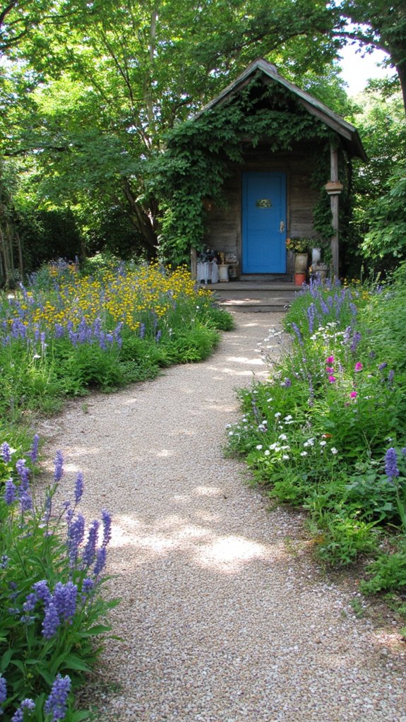 whimsical garden exploration path