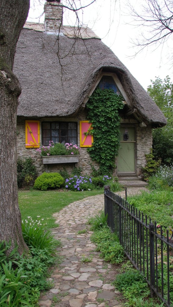 whimsical ivy clad cottage