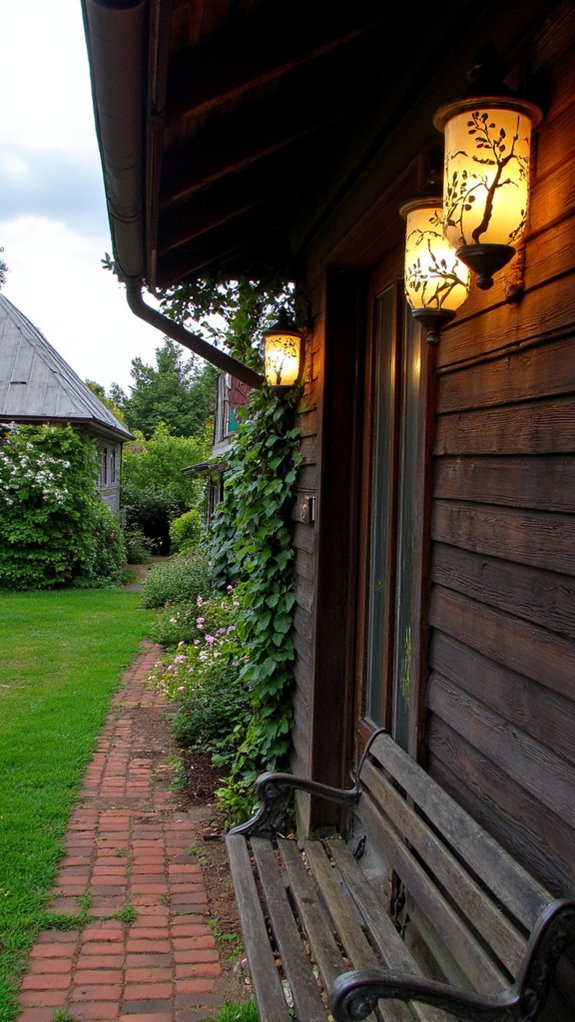 whimsical nature motif lanterns