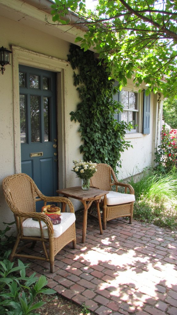 wicker furniture for relaxation