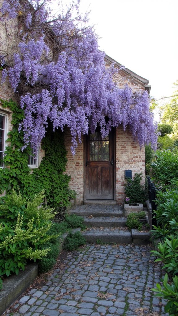 wisteria covered charming entrances