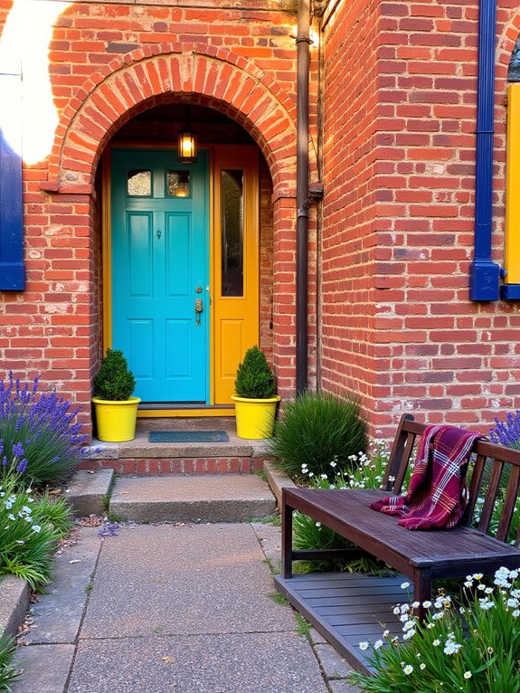 accent colors enhance brick