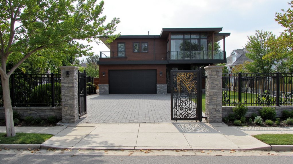 artistic privacy fencing gates