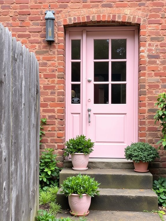 blush softens red brick