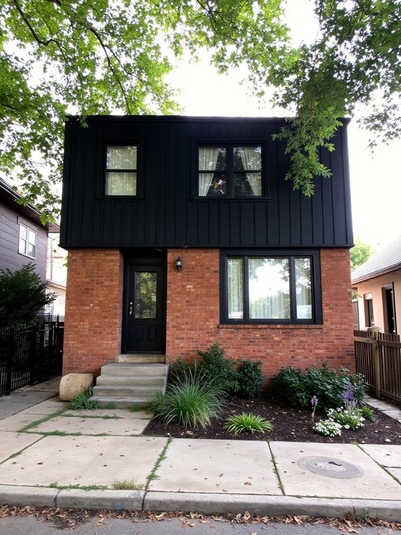 bold black siding contrast