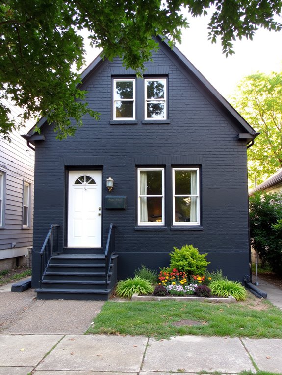 bold charcoal home exterior