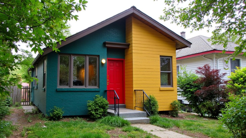 bold colors enhance contemporary homes