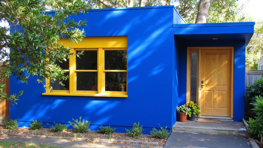 bold colors enhance exteriors