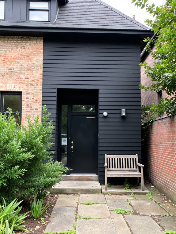 bold contrast with black